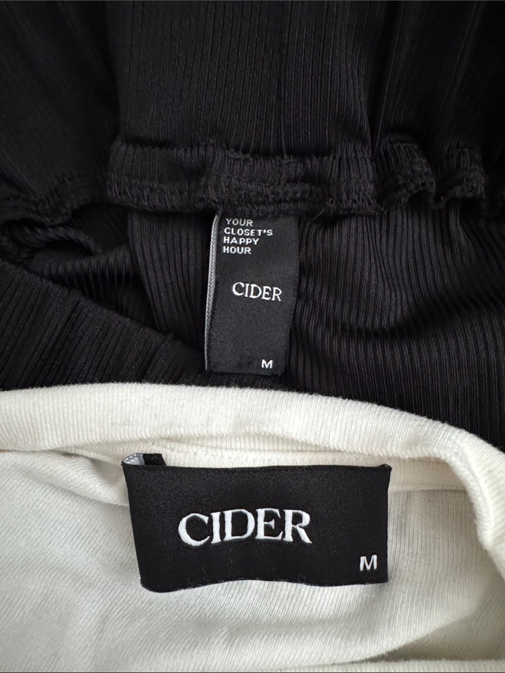 Women’s Wide Leg Black Palazzo Pants and White Crop Top Outfit- Cider - Picture 2 of 2